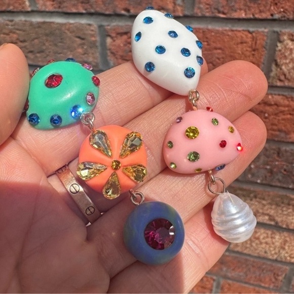 Zara Mismatched Colorful Jewel Earrings - Picture 3 of 3